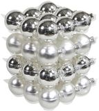 Othmar Decorations kerstballen - 36x st - zilver - D6 cm - glas