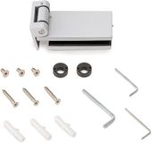 Emuca Scharnier voor glazen deur met bekleding, horizontaal scharnier met 40mm spade, voor 8-12mm deur, aluminium en staal, zwart gelakt