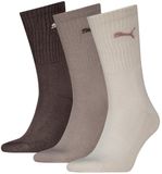 PUMA Sokken-Online Unisex sportsokken met badstof zool – Neutral Brown – 43-46 - 3 paar