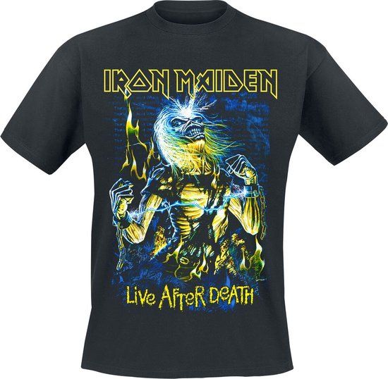 Iron Maiden Live After Death Heren T-shirt - zwart - M