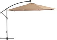 vidaXL Zweefparasol met stalen paal 350 cm taupe