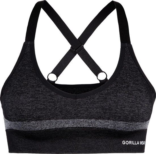 Gorilla Wear Selah Seamless Sportbeha - Zwart - XS