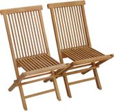 Happy Garden LOMBOK Set van 2 teakhouten tuinstoelen