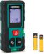 VONROC Laser Afstandsmeter – 50 meter bereik – Zeer compact formaat – meet afstand, oppervlakte, volume, Pythagorisch – Incl. handige rekenfuncties – Incl. batterijen