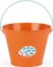Janod Happy Garden Seau d'outils de jardinier pour enfants Orange Métal