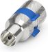 PureLink EF110-50 EasyInstall Coax (IEC) stekker voor antenne-coaxkabel met 6,5 mm diameter voor zelfconfectionatie, set van 50, zilver