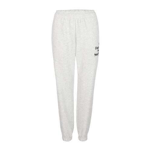 O'Neill O'Neill regular fit sweatpants met tekst white melange