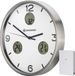 Bresser MyTime Wandklok - Wit - 30 cm - Incl. Thermometer & Hygrometer