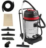 MonsterShop Maxblast Nat-/Droogzuiger 80L 3000W RVS Zilver