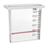 TFA Regenmeter/neerslagmeter - voor balkon - transparant - kunststof - 20.3 cm - buiten/tuin