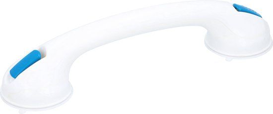 Vivamore Handgreep met Zuignappen - Bad of Douche - 40 cm - Wit/Blauw