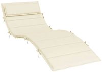 vidaXL Ligbedkussen 180x60x4 cm oxford stof crèmekleurig