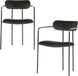 WOOOD Ivy Eetkamerstoelen - Fluweel - Zwart - Set van 2