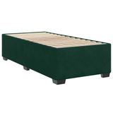 VidaXL Boxspringbed met matras, donkergroen, 80x200 cm, fluweel