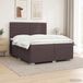 vidaXL Boxspringbed met matras, donkerbruin, 200 x 200 cm, stof