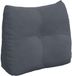 vidaXL Rugkussen Donkergrijs 60 x 24 x 50 cm Fluweel