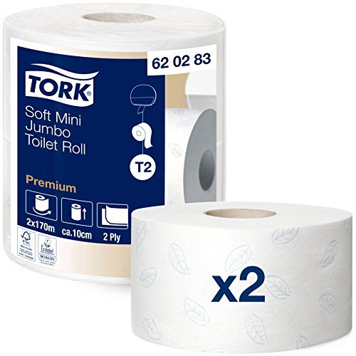 Tork Mini Jumbo Toiletpapier In Geavanceerde Kwaliteit voor Het T2 Mini Jumbo Toiletpapiersysteem, 2 X 850 Vel 2-Laags, 2