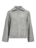 Object Gebreide trui Hoge hals Medium Grey Melange XS