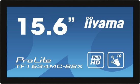 Iiyama ProLite TF1634MC-B8X - 15.6" Touchscreen Monitor - 1920 x 1080 - IPS