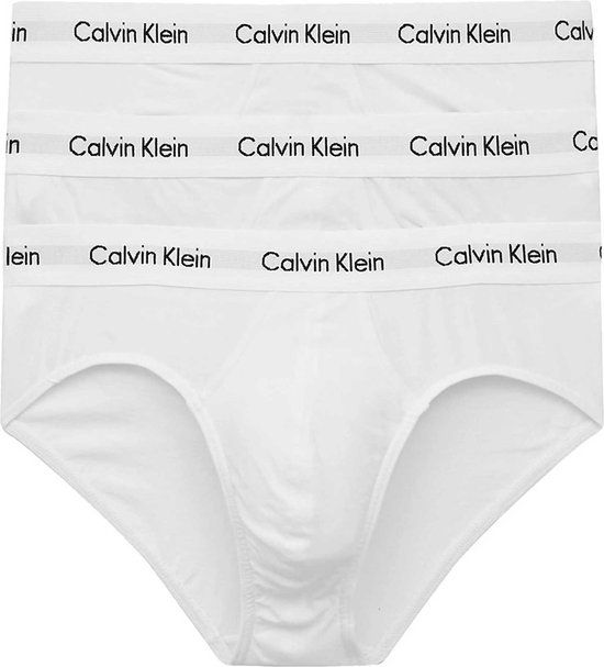 Calvin Klein 3-pack Hipster Briefs - Men's - White - Size L