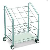 Safco 3090 Wire stalen buisframe met 12 vakken voor documentrollen - zilver