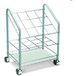 Safco 3090 Wire stalen buisframe met 12 vakken voor documentrollen - zilver