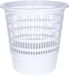 CM Poubelle/corbeille de bureau - blanc - plastique - H29 cm - 10 Litres