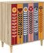vidaXL Ladekast ESSEN Zonnebloemprint 66 x 36,5 x 75 cm Bewerkt hout