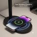 Evelatus lampe de bureau EWC07, noir, avec chargeur sans fil, port USB et 4 modes d'éclairage – Lampe de table LED pour bureau, espace de télétravail, étude et lecture