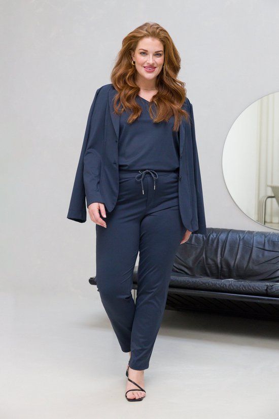 BASE LEVEL CURVY Liana Bottoms - Dark Blue - maat WX-0(44) / L32