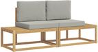 vidaXL - Canapé d'angle - 2 places - Polyester - Blanc/Gris clair