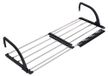 Sèche-linge pour radiateur - Balcon - Pliable - Acier inoxydable - Noir - 45 x 38 cm