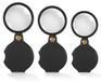 Mini loupe pliable - 10x grossissement - Pivotant - Noir - 3 pièces