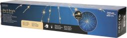 Lumineo Verlichte figuren hangdecoratie lichtbol/decoratie bol zilver met warm wit licht 55 cm