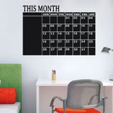 Ambiance Sticker Schoolbordsticker - uitwisbare zelfklevende muurstickers - MAANDKALENDER - 110x160cm