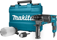 Makita HR2630X2 SDS-plus combihamer incl. Snelspanboorkop & stofafzuigset in koffer - 800W