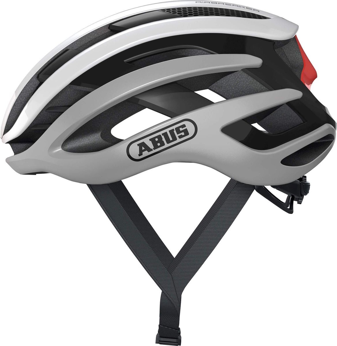 Abus AirBreaker Fietshelm, silver white