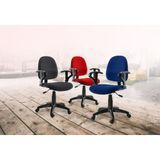 Techly ICA-CT MC04GY bureau- en computerstoel, stof/weefsel, kunststof frame, met armleuning, verstelbare rugsteun, grijs, 450 mm breed