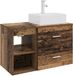 vidaXL Badkamermeubel Set 2 st Oud hout Bewerkt hout