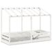 vidaXL Kinderbed met huisje, wit, 75x190 cm, massief grenenhout