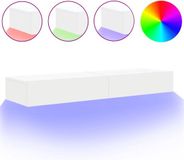 vidaXL Tv-meubelen 2 st met LED-verlichting 60x35x15,5 cm wit