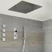 Narus Douche Numérique Thermostatique 3 fonctions - Pommeau Plafond 50x50cm - Douchette & 4 jets Hydromassants