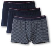 CALIDA Heren Boxershorts Lange Pijpen Donkerblauw Mix Effen Katoen/Elastaan 3 Stuks Maat XL
