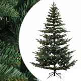 vidaXL Kunstmatige Hinged Kerstboom 210 cm 300 LED's Warmwit PE & PVC