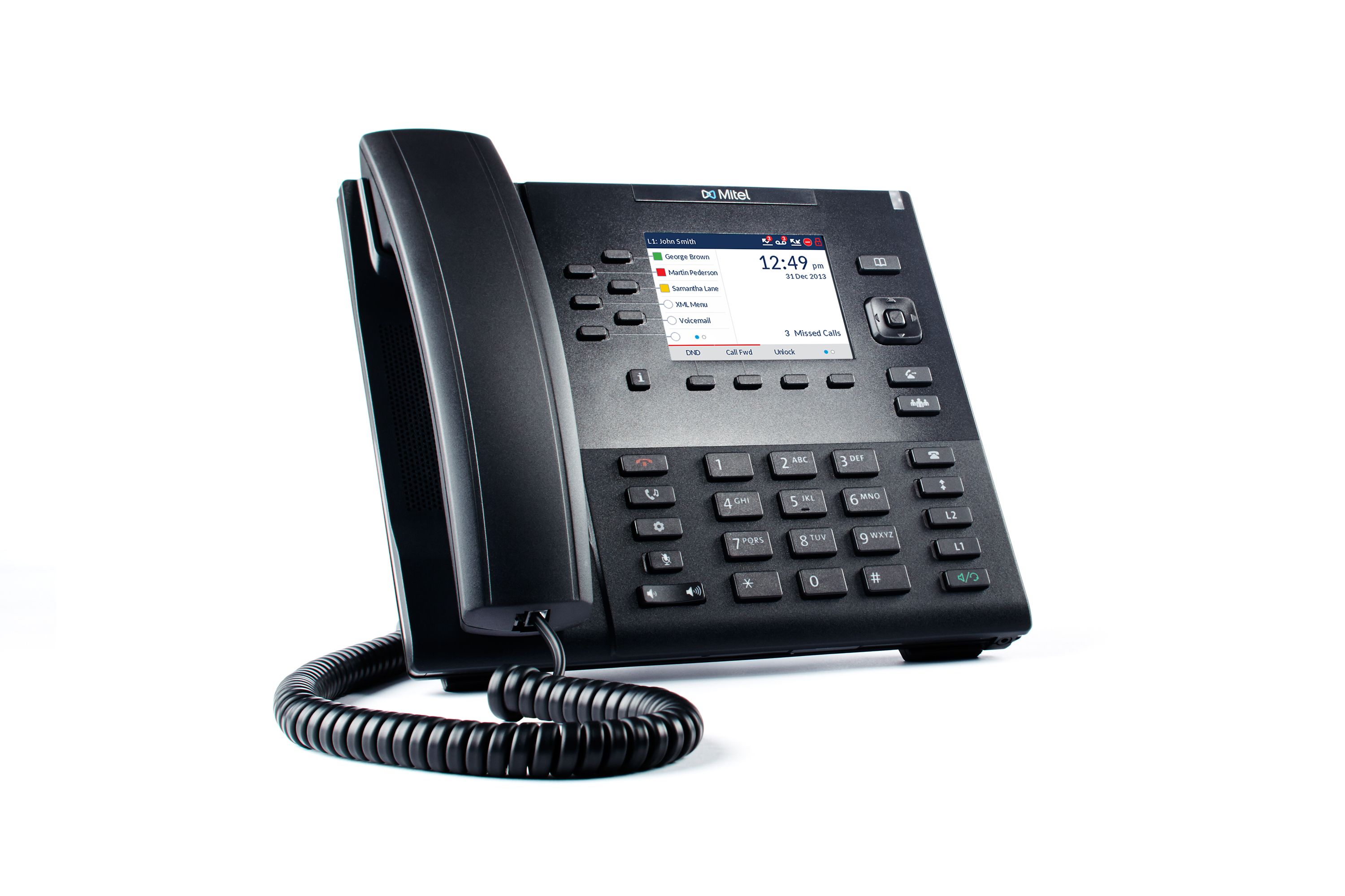 Mitel 80C00002AAA-A IP Phone - Black - 9 Lines - LCD