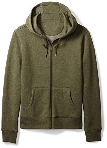 Amazon Essentials Men's Full-Zip Hooded Fleece Jacket (Available in Big & Tall), Olive Green, M