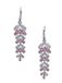AVANT-GARDE PARIS Oorbellen - Elegante Dangle - Bladvorm - Rhodium Plated - 5.7 cm - Kristal Detail