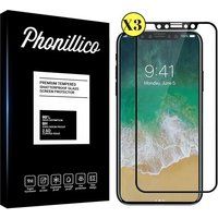 Phonillico® Gehard glas voor Apple iPhone 11 PRO [Pack 3] Volledige film zwarte rand Ultrabestendig schermbeschermingsglas