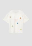 s.Oliver T-shirt écru crochet