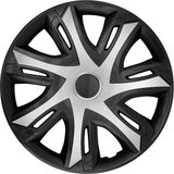 NRM N-Power 15 inch bicolor zilver/zwart wieldoppen (4 stuks)